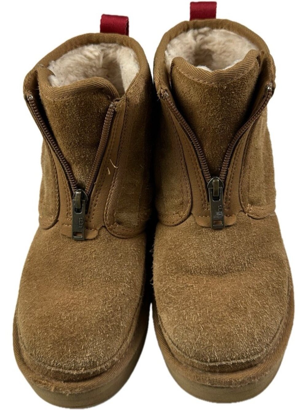 UGG Kid's Neumel Platform Suede‎ Zip Boot Brown Suede Size 3 - Picture 8 of 9